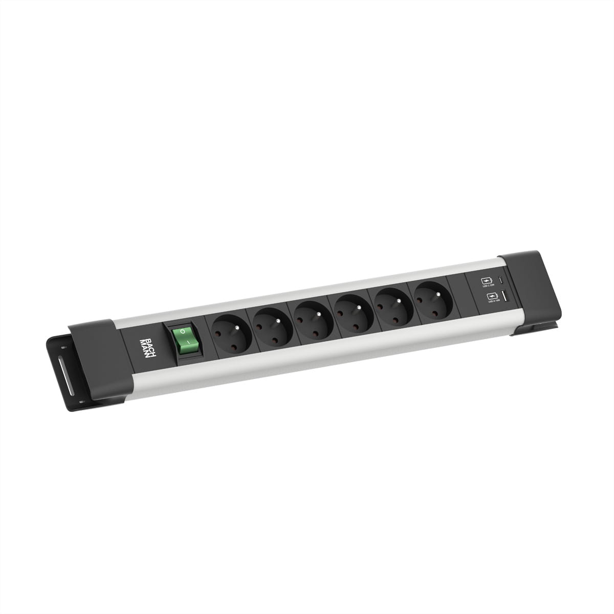 Bachmann Steckdosenleiste CONNECTUS 6xUTE 1xSchalter 1xUSB A/C 22W CEE7/7 - Steckdosenleiste