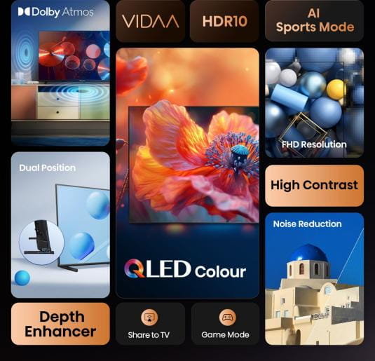 Hisense FHD Smart TV 32A5Q ?R, 81,3 cm (32"), 1920 x 1080 Pixel, QLED, Smart-TV, WLAN, Schwarz