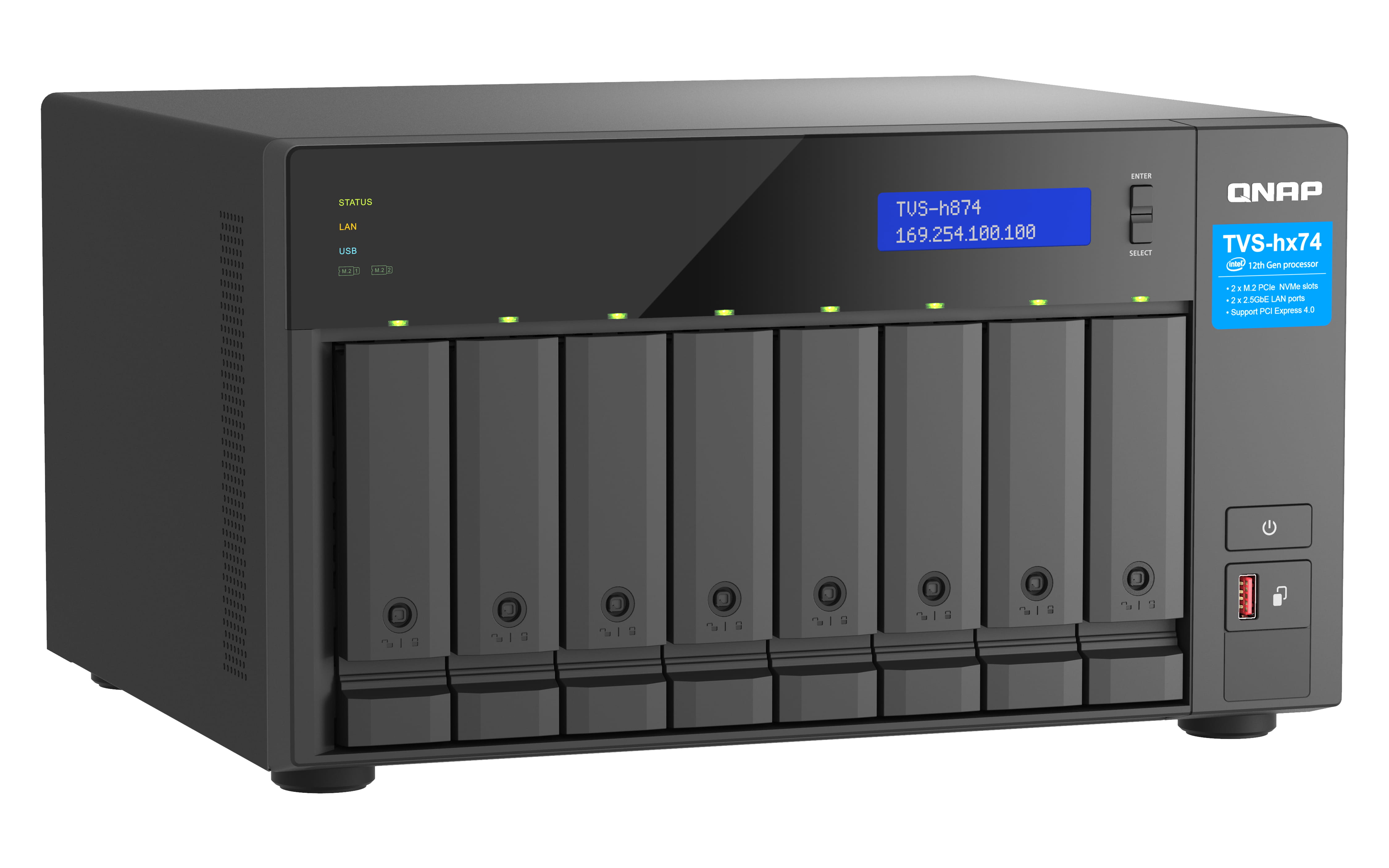 QNAP TVS-h874T - NAS-Server - 8 Schächte - SATA