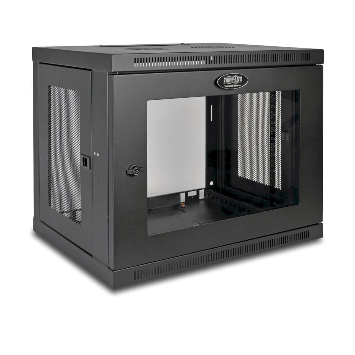 Tripp Eaton Tripp Lite Series 9U Wall Mount Rack Enclosure Server Cabinet w/ Acrylic Glass Front Door - Schrank Netzwerkschrank - geeignet für Wandmontage - Schwarz - 9U - 48.3 cm (19")