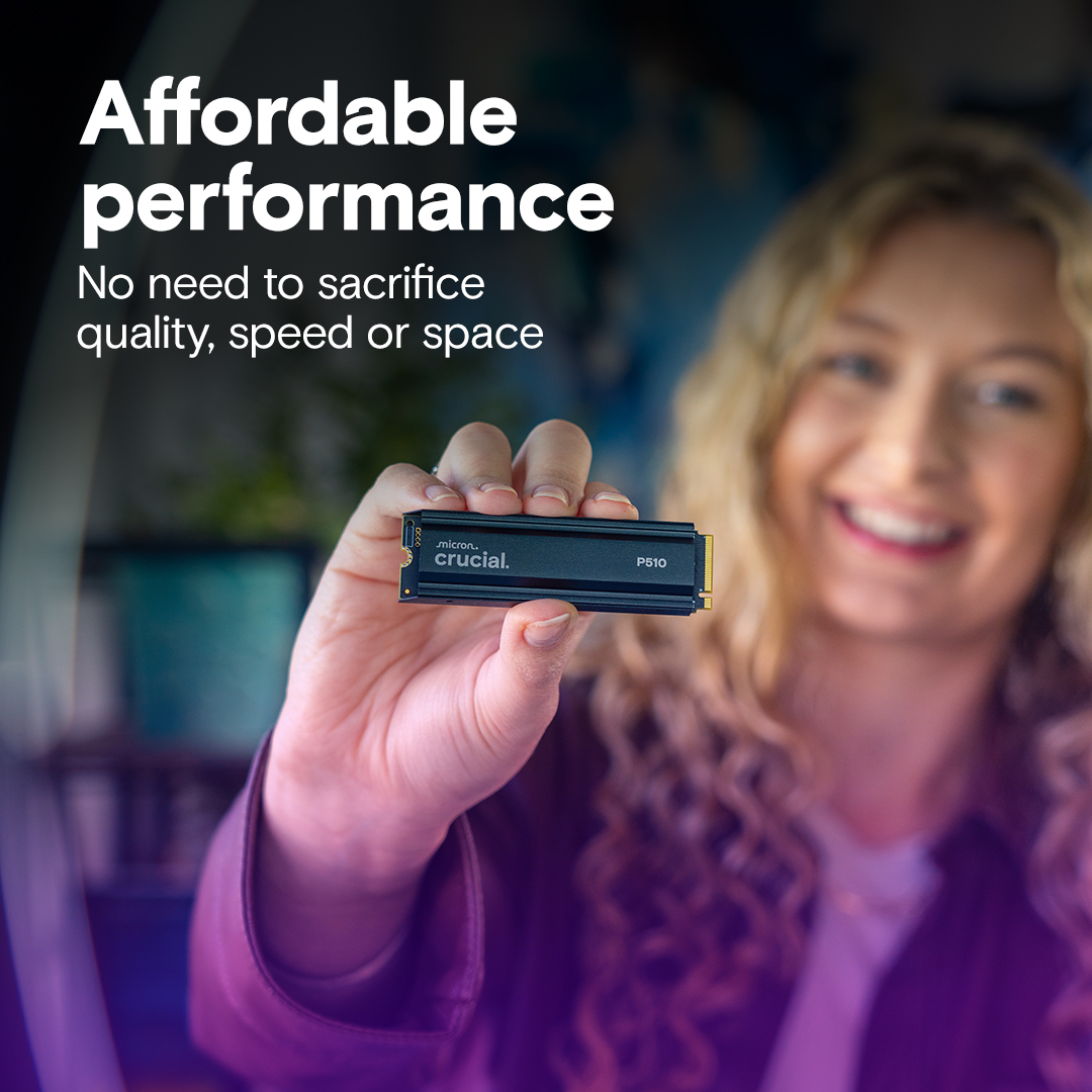 Crucial P510 - SSD - 1 TB - intern - M.2 2280 - PCI Express 5.0 x4 (NVMe)