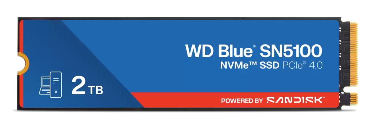 WD Blue SN5100 - SSD - 2 TB - intern - M.2 2280 - PCIe 4.0 (NVMe)