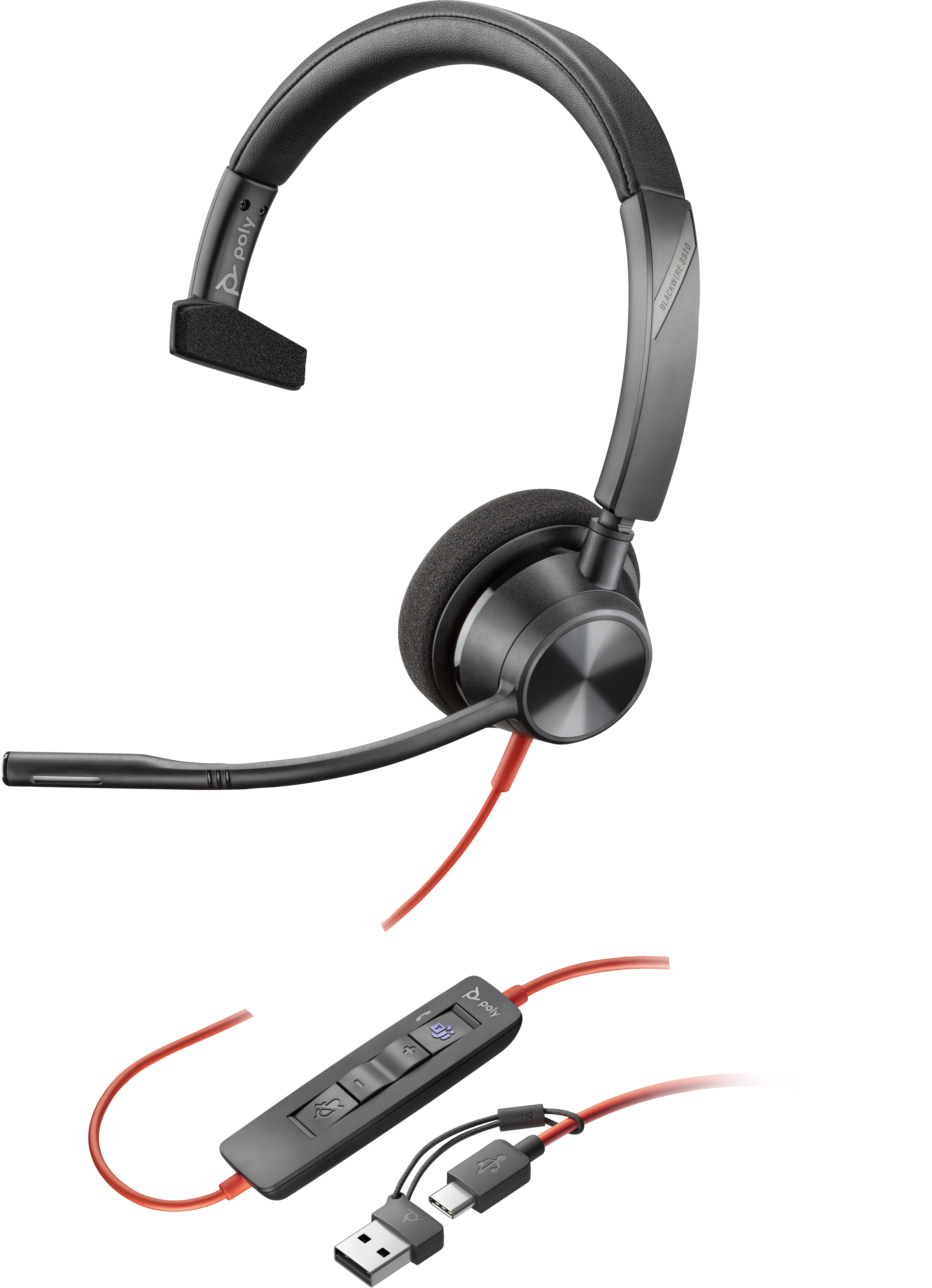 Poly Blackwire 3310 - Blackwire 3300 series - Headset