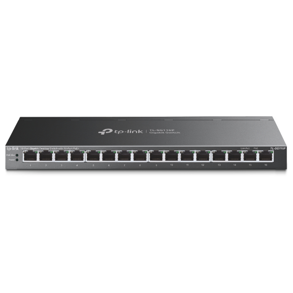 TP-LINK TL-SG116P V1 - Switch - unmanaged - 16 x 10/100/1000 (PoE+)