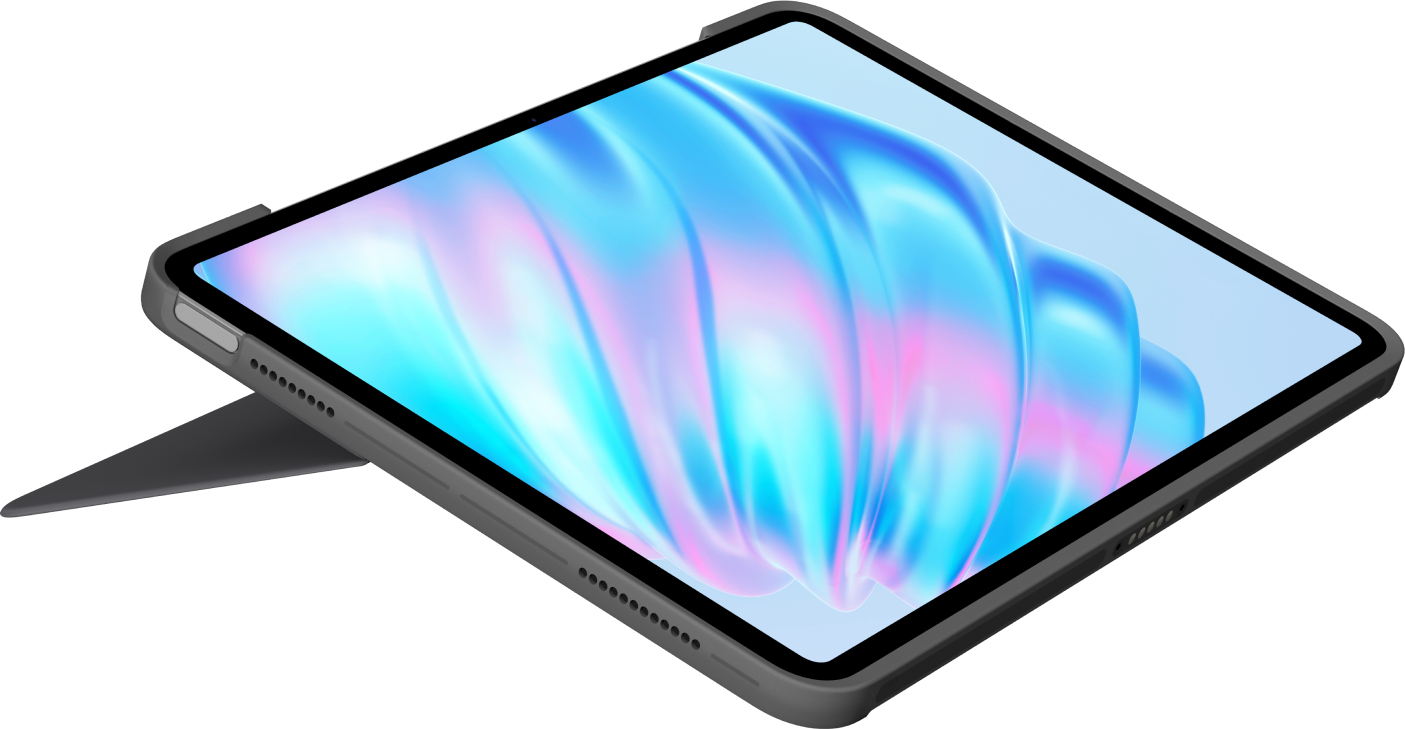 Logitech Combo Touch - Tastatur und Foliohülle - mit Trackpad - hintergrundbeleuchtet - Apple Smart connector - QWERTZ - Deutsch - Oxford Gray - für Apple 10.9-inch iPad Air (5. Generation)