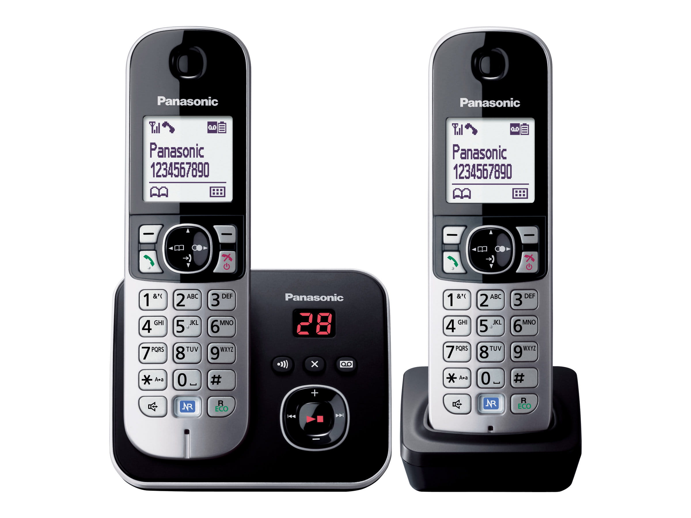 Panasonic KX-TG6822 - Schnurlostelefon - Anrufbeantworter mit Rufnummernanzeige