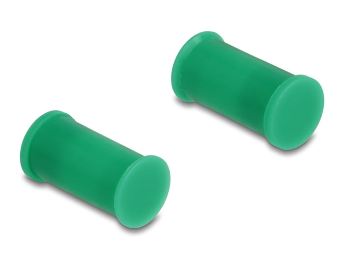 Delock Staubschutz für Anschluss - für solar männliche und weibliche Stecker, Silikon, 2-teilig - grün (Packung mit 10)