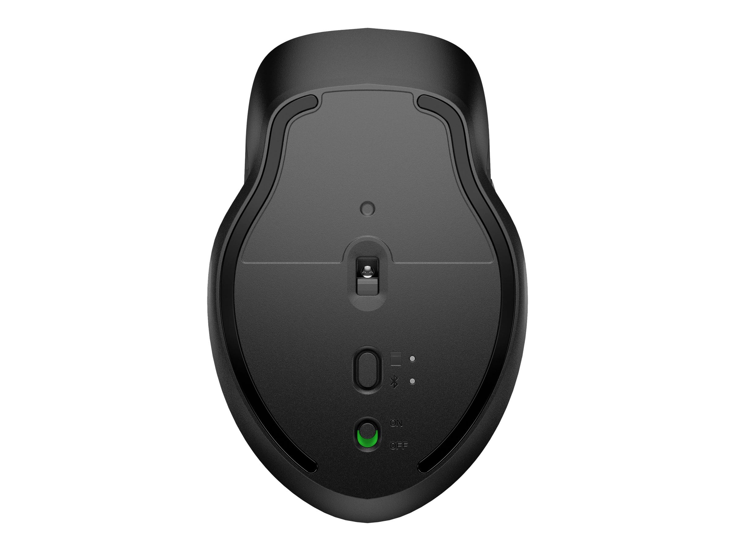 HP 430 - Maus - ergonomisch - rechts- und linkshändig - optisch - 5 Tasten - kabellos - Bluetooth 5.0, 2.4 GHz - kabelloser Empfänger (USB)