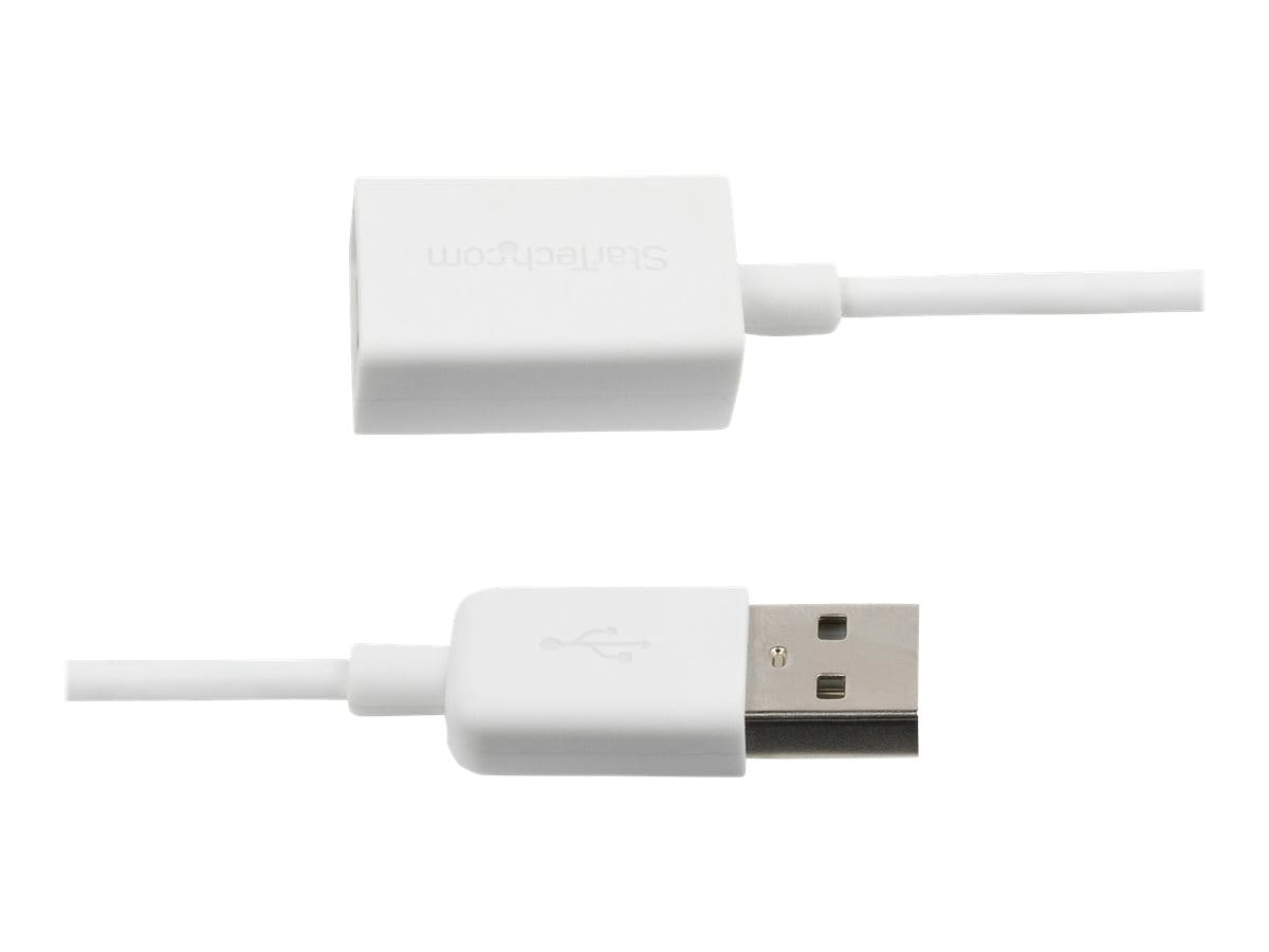StarTech.com 1m USB 2.0 Verlängerungskabel A auf A - Stecker/Buchse - Weiß - USB A (St)