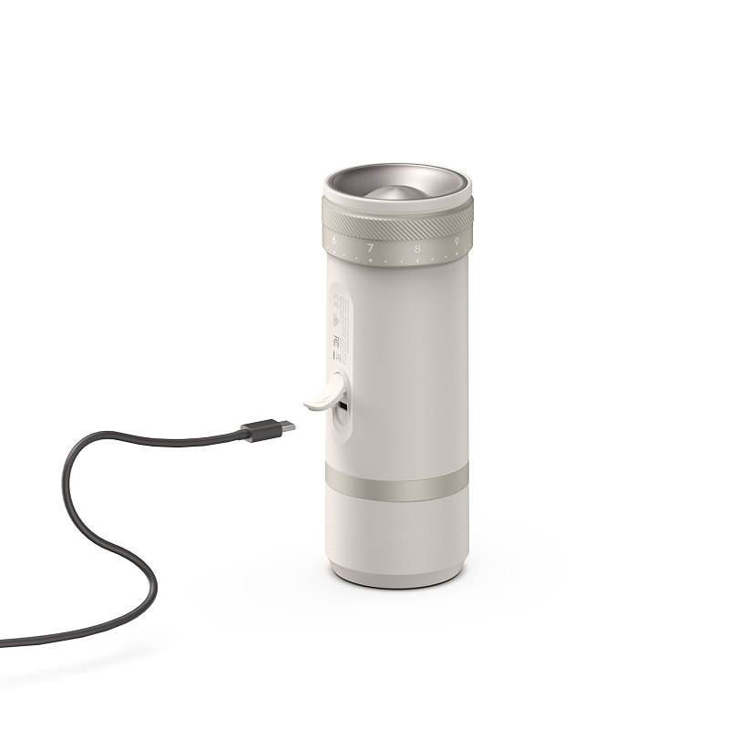 OutIn OTCG-01-SW, Mühle mit Mahlwerk, 25 g, Edelstahl, Weiß, sandstone white, Aluminium, Kunststoff, Silikon