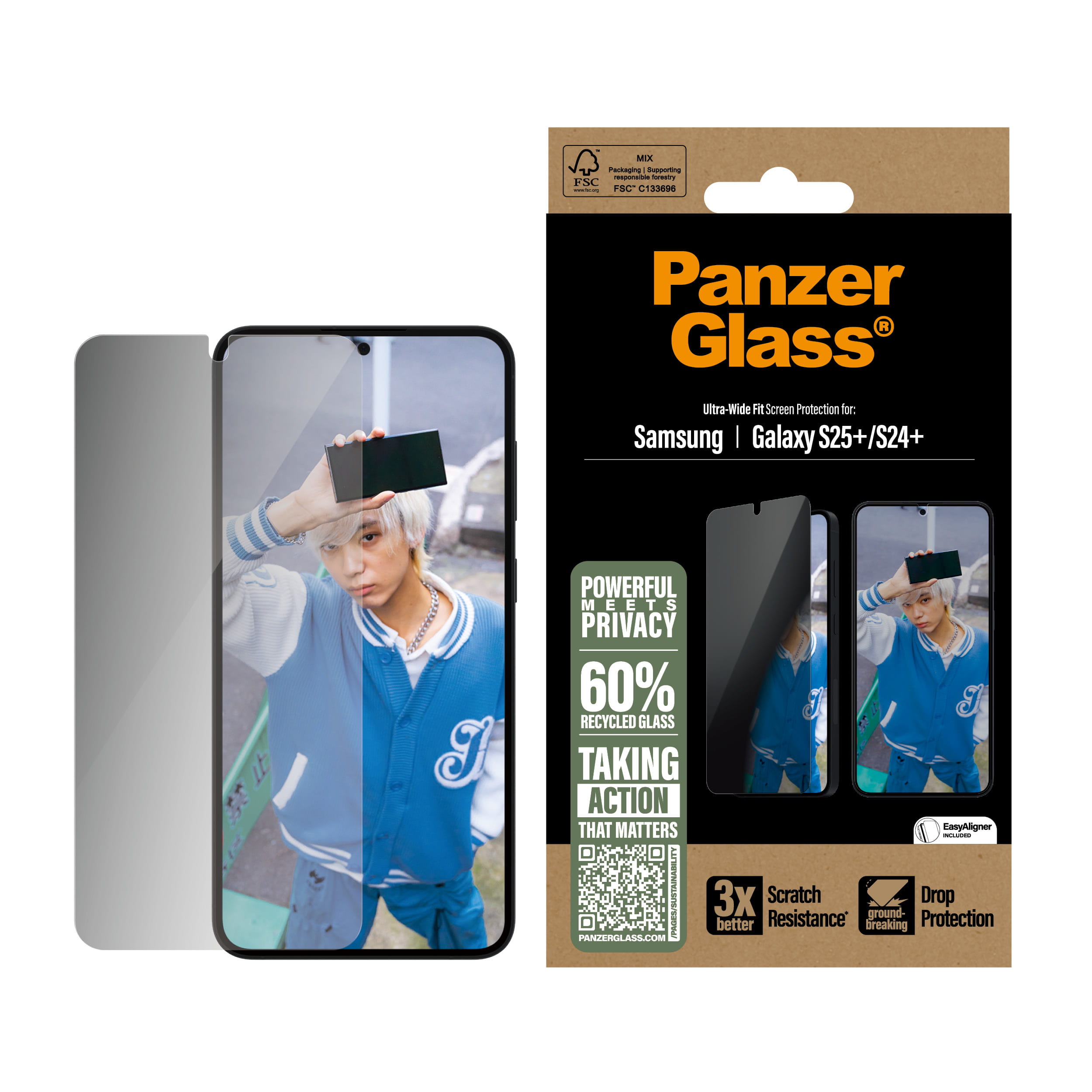 PanzerGlass Bildschirmschutz für Handy - ultrabreite