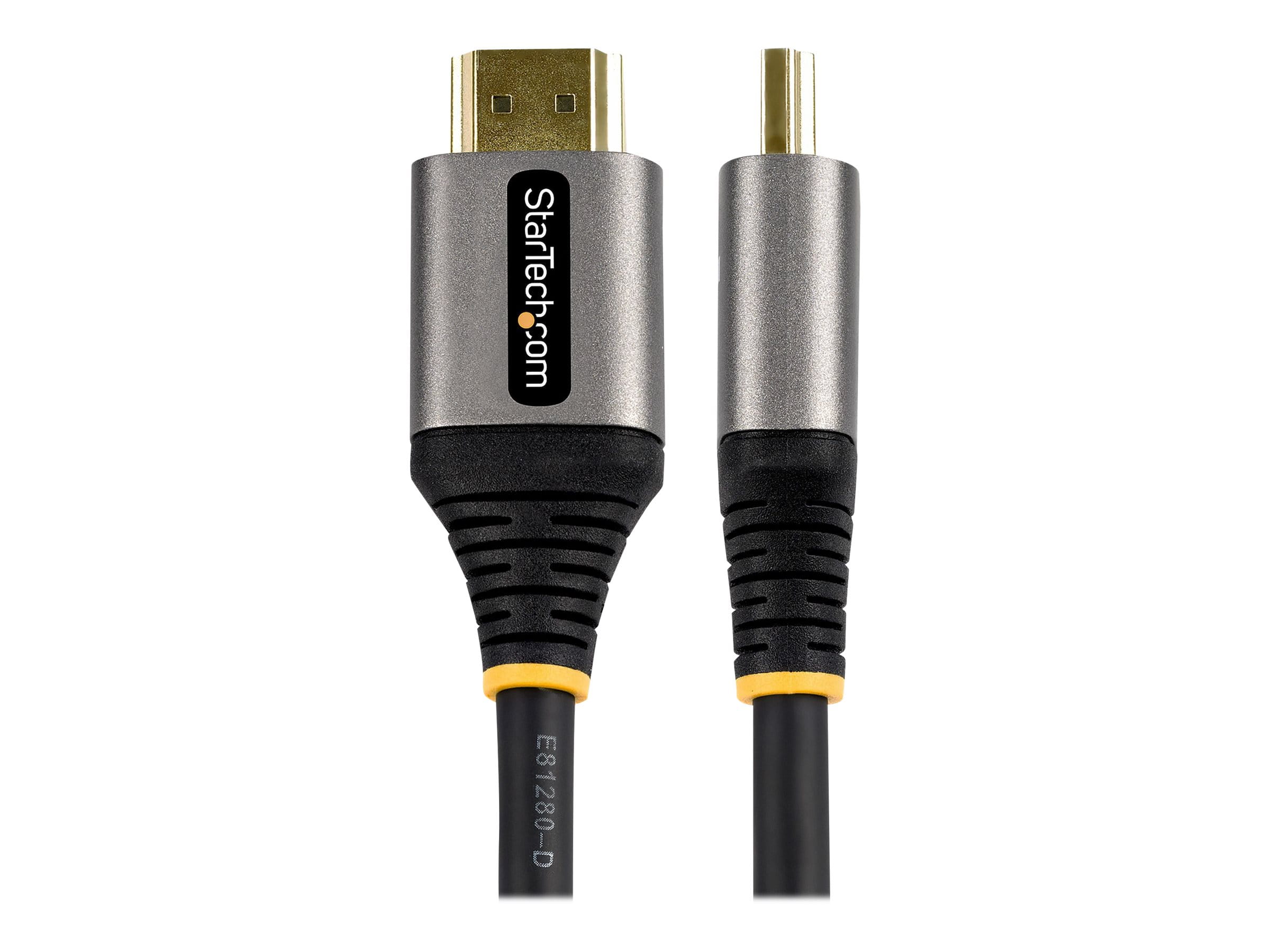 StarTech.com 50 cm 8K HDMI 2.1 Kabel - 8K 60Hz/4K 120Hz HDR10+ eARC - Ultra High Speed - HDMI-Kabel - HDMI männlich zu HDMI männlich - 50 cm - abgeschirmt - Grau, Schwarz - passiv, 4K120Hz Unterstützung, 8K60Hz (7680 x 4320)