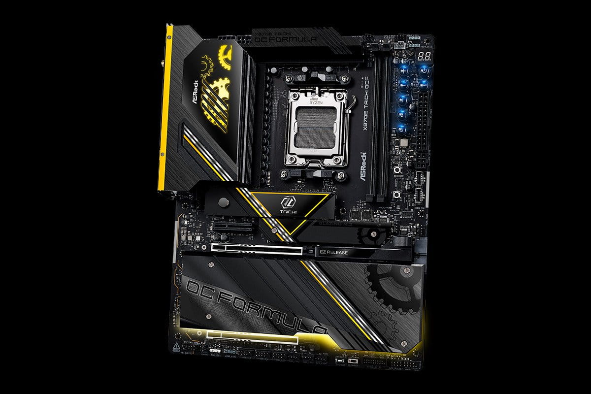 ASRock X870E Taichi OCF - Motherboard - ATX - Socket AM5 - AMD X870E Chipsatz - USB-C 3.2 Gen 2x2, USB 3.2 Gen 1, USB 3.2 Gen 2, USB-C 3.2 Gen2, USB4 - 5 Gigabit Ethernet, Wi-Fi 7, Bluetooth - Onboard-Grafik (CPU erforderlich)