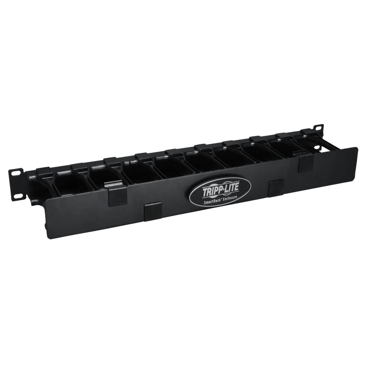 Tripp Eaton Tripp Lite Series Rack Enclosure Horizontal Cable Manager Steel w Finger Duct 1URM - Rack-Kabelführungsplatte mit Abdeckung - Schwarz - 1U - 48.3 cm (19")