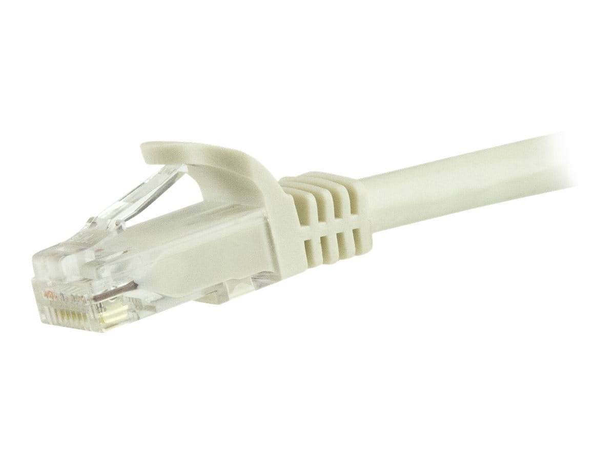 StarTech.com 15m CAT6 Ethernet Cable, 10 Gigabit Snagless RJ45 650MHz 100W PoE Patch Cord, CAT 6 10GbE UTP Network Cable w/Strain Relief, White, Wiring is UL Certified/TIA - Category 6 - 24AWG (N6PATC15MWH)
