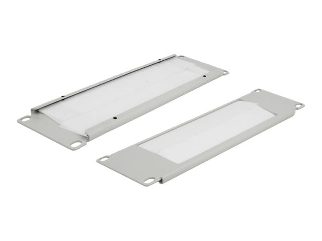 Delock Kabelführungspanel mit Bürste - Grau - 2U - 25.4 cm (10")