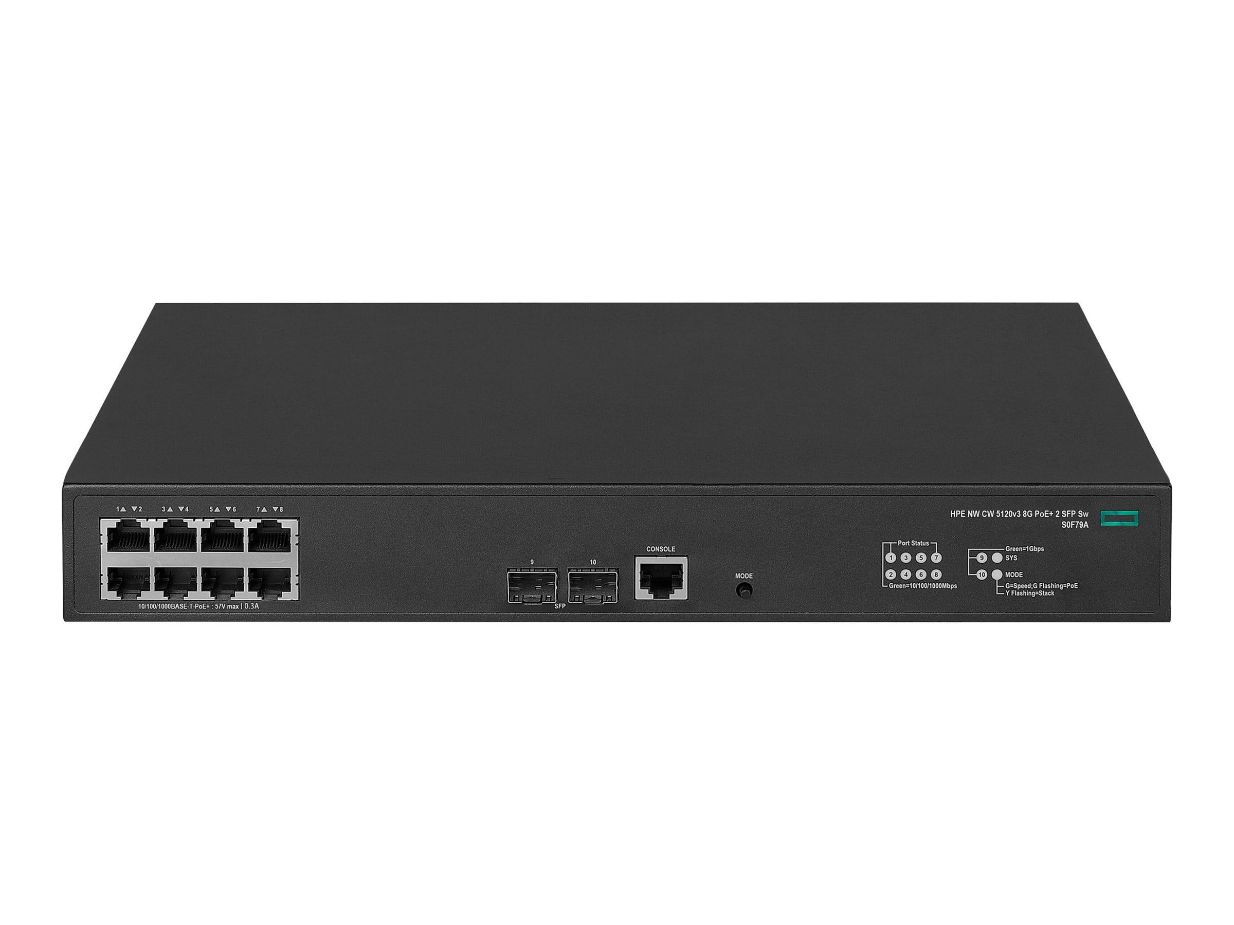 HPE Networking Comware 5120v3 8G PoE+ 2 SFP Switch - managed - PoE+