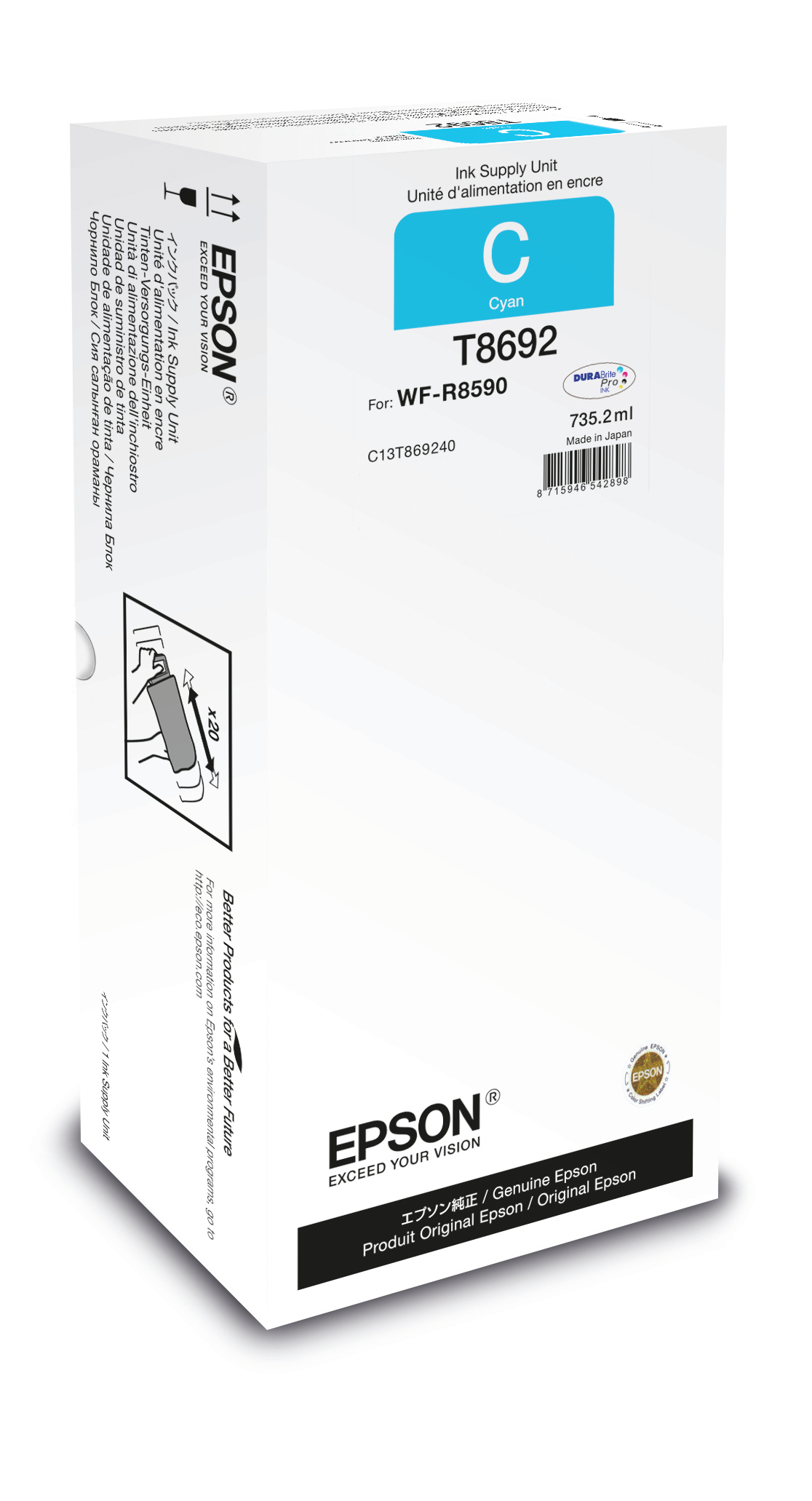 Epson Ink Supply Unit WE - 735.2 ml - Cyan - original