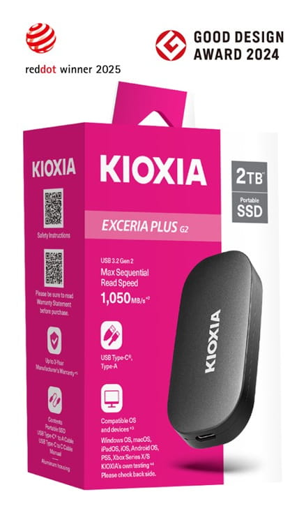 Kioxia EXCERIA PLUS G2 - SSD - verschlüsselt - 2 TB - extern (tragbar)