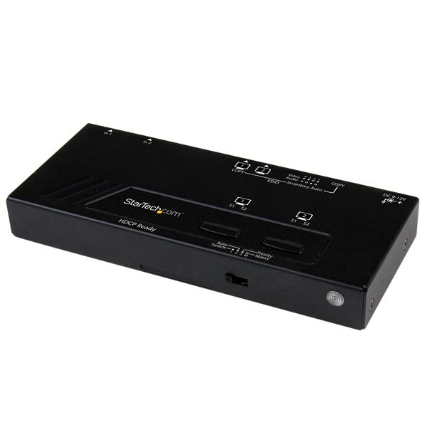 StarTech.com 2x2 Port HMDI Switch/Verteiler - Automatische Umschaltung mit Fernbedienung
