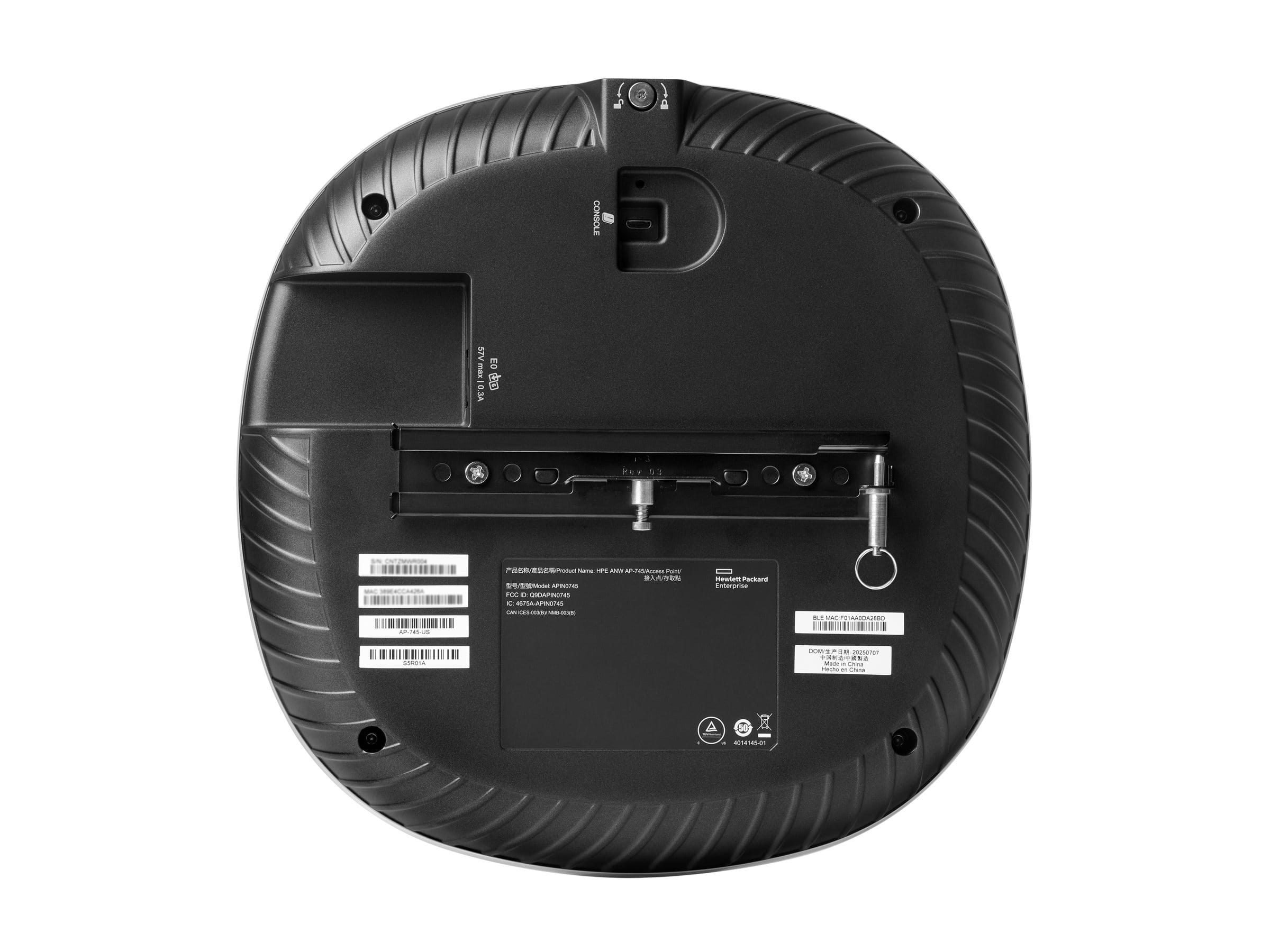 HPE Aruba Networking AP-745 (RW) - Campus - Accesspoint - Wi-Fi 7, Bluetooth 5.4 LE - Wi-Fi 7, Bluetooth, ZigBee - 2.4 GHz, 5 GHz, 6 GHz - BTO deckenmontierbar (Packung mit 5)