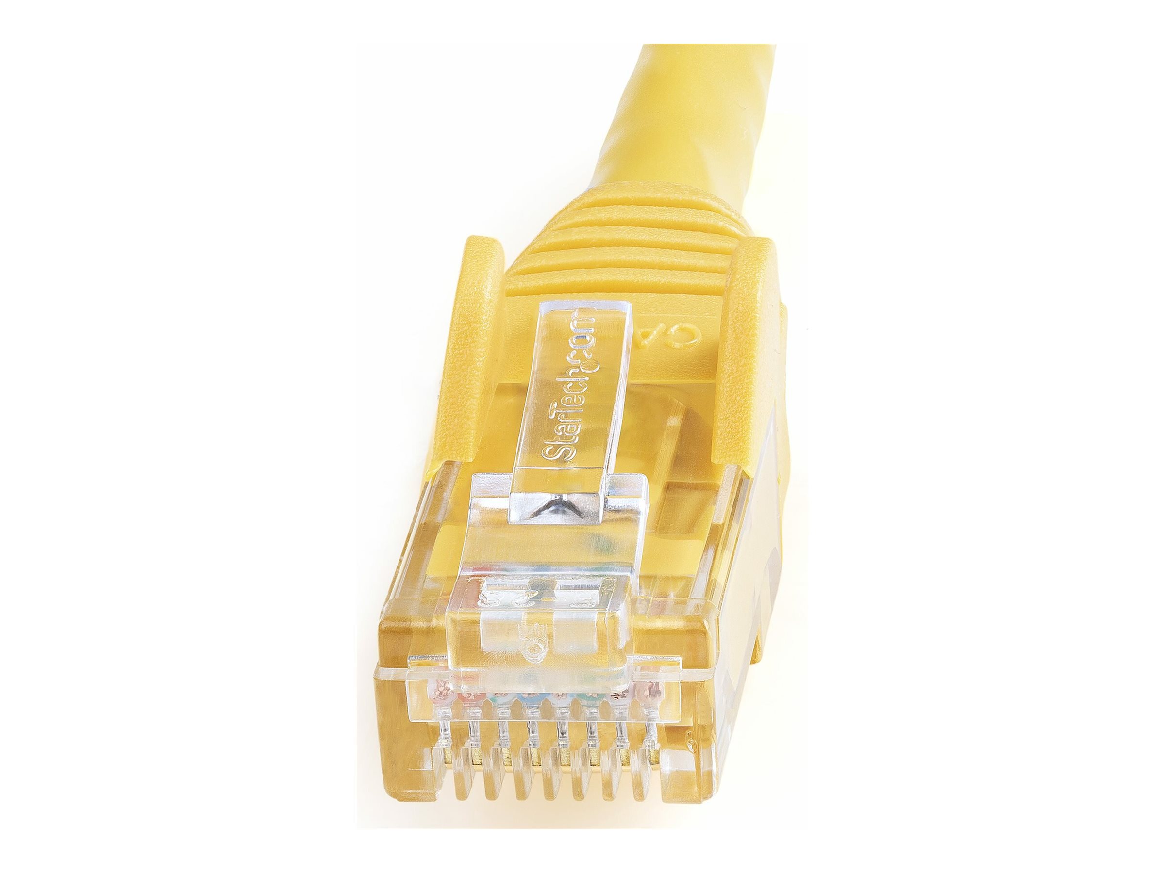 StarTech.com 7.5m CAT6 Ethernet Cable, 10 Gigabit Snagless RJ45 650MHz 100W PoE Patch Cord, CAT 6 10GbE UTP Network Cable w/Strain Relief, Yellow, Wiring is UL Certified/TIA - Category 6 - 24AWG (N6PATC750CMYL)