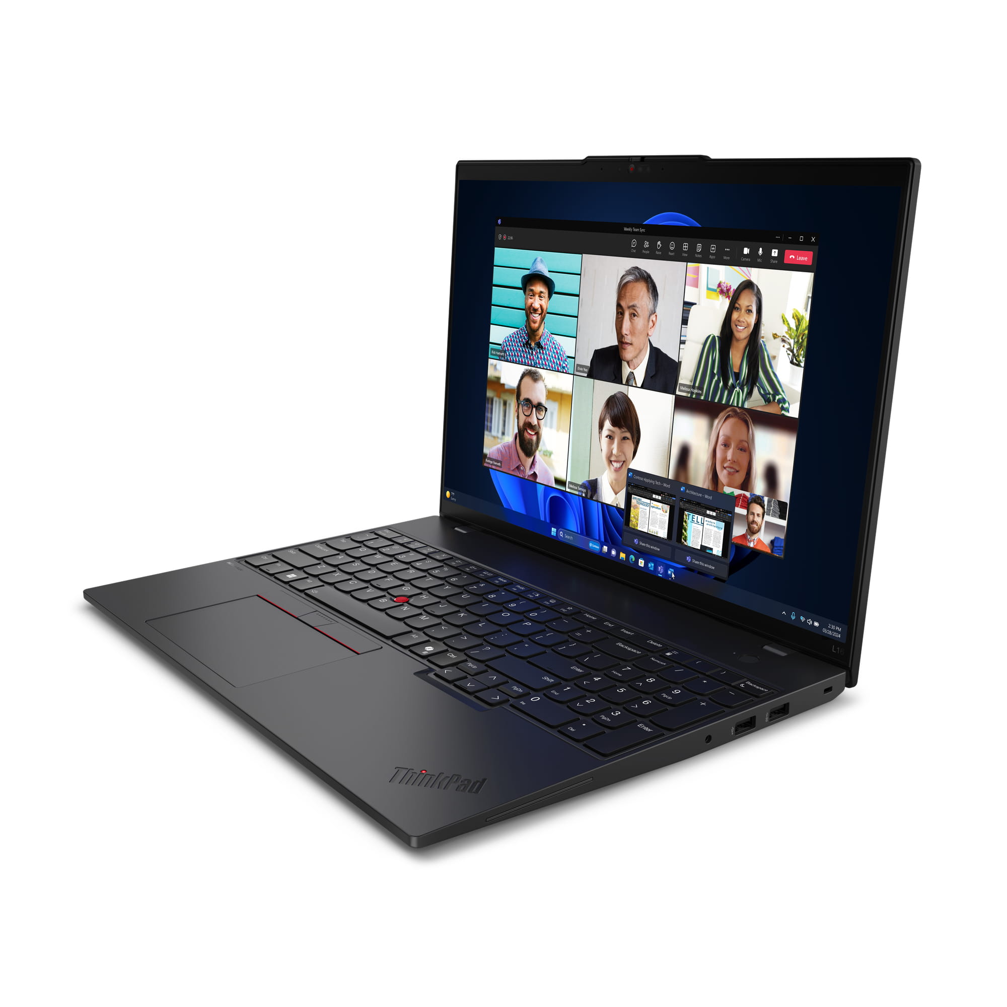 Lenovo ThinkPad L16 Gen 1 21L3 - 180°-Scharnierdesign - Intel Core Ultra 7 155U / 1.7 GHz - Win 11 Pro - Intel Graphics - 32 GB RAM - 1 TB SSD TCG Opal Encryption 2, NVMe - 40.6 cm (16")