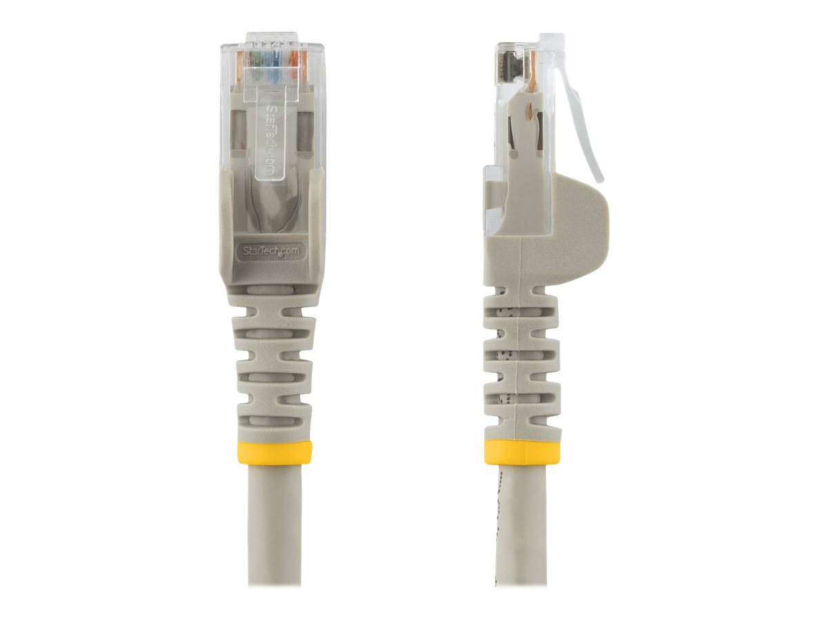 StarTech.com 50cm CAT6 Ethernet Cable, 10 Gigabit Snagless RJ45 650MHz 100W PoE Patch Cord, CAT 6 10GbE UTP Network Cable w/Strain Relief, Grey, Wiring is UL Certified/TIA - Category 6 - 24AWG (N6PATC50CMGR)
