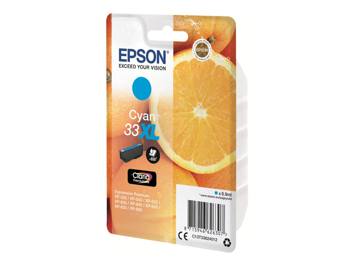 Epson 33XL - 8.9 ml - XL - Cyan - original