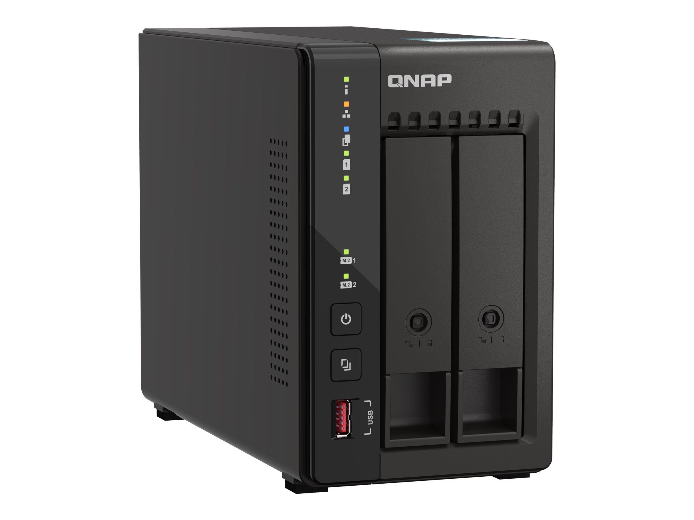 QNAP TS-253E, NAS, Tower, Intel® Celeron®, J6412, Schwarz
