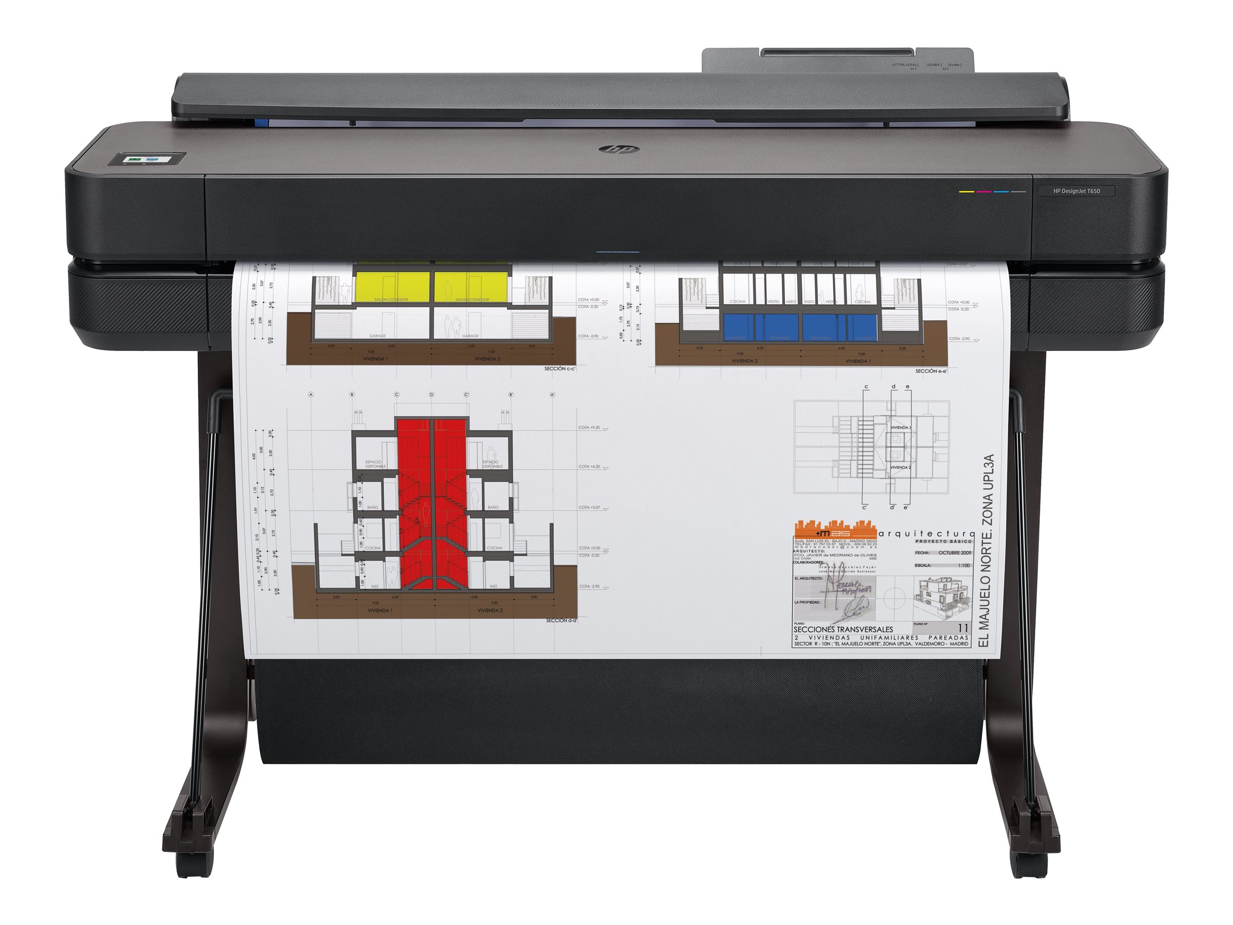 HP DesignJet T650 - 914 mm (36") Großformatdrucker - Farbe - Tintenstrahl - A0, ANSI D, Rolle (91,4 cm x 45,7 m)