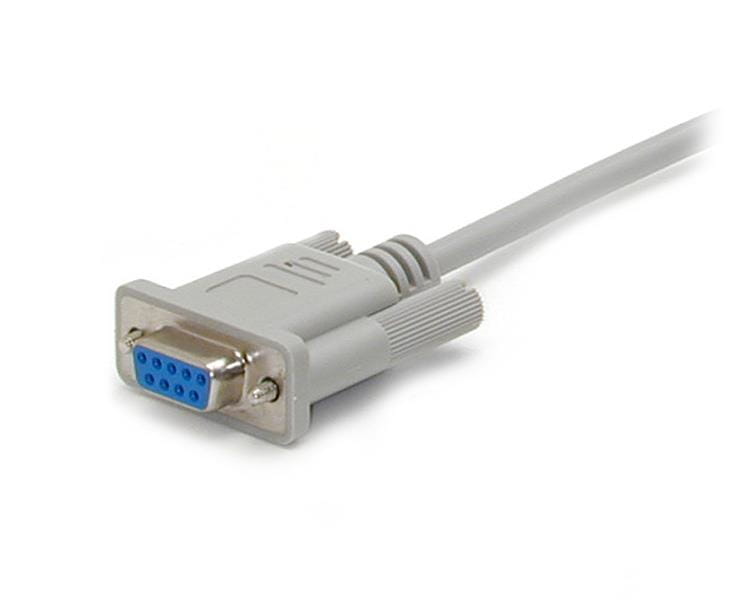 StarTech.com 3m gekreuztes DB9 auf DB25 Seriell Nullmodemkabel - Bu/St - 9 polig Nullmodem Kabel - Nullmodemkabel - DB-9 (W)