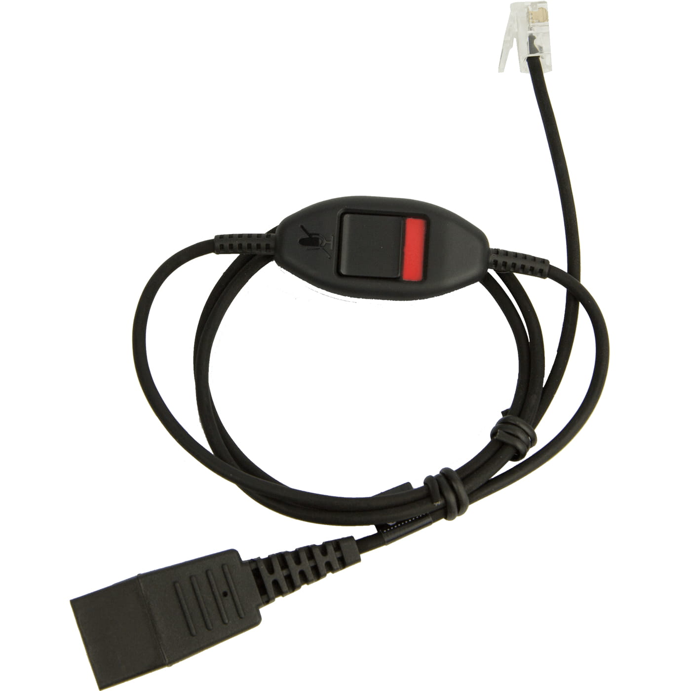 Jabra Anschlusskabel QD auf RJ10, spiral, 0,5-1m, incl. Stumm.