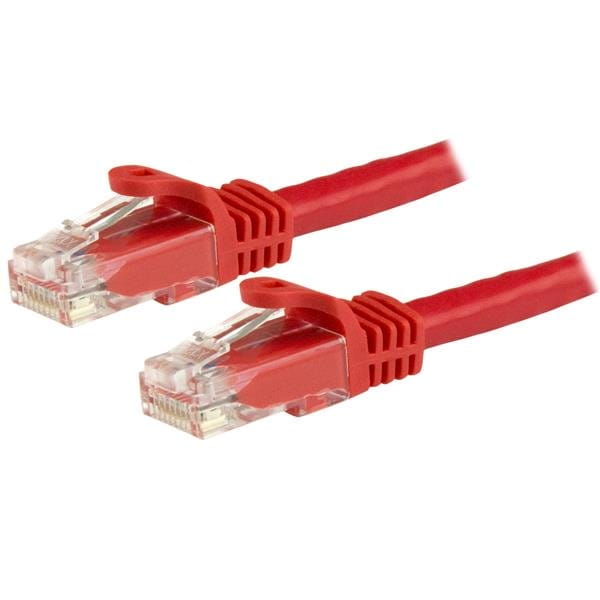 StarTech.com 5m CAT6 Ethernet Cable, 10 Gigabit Snagless RJ45 650MHz 100W PoE Patch Cord, CAT 6 10GbE UTP Network Cable w/Strain Relief, Red, Wiring is UL Certified/TIA - Category 6 - 24AWG (N6PATC5MRD)