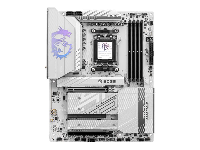 MSI MPG B850 EDGE TI WIFI - Motherboard - ATX - Socket AM5 - AMD B850 Chipsatz - USB-C 3.2 Gen 2x2, USB-C 3.2 Gen2, USB 3.2 Gen 2, USB 3.2 Gen 1 - 5 Gigabit Ethernet, Wi-Fi 7, Bluetooth - Onboard-Grafik (CPU erforderlich)