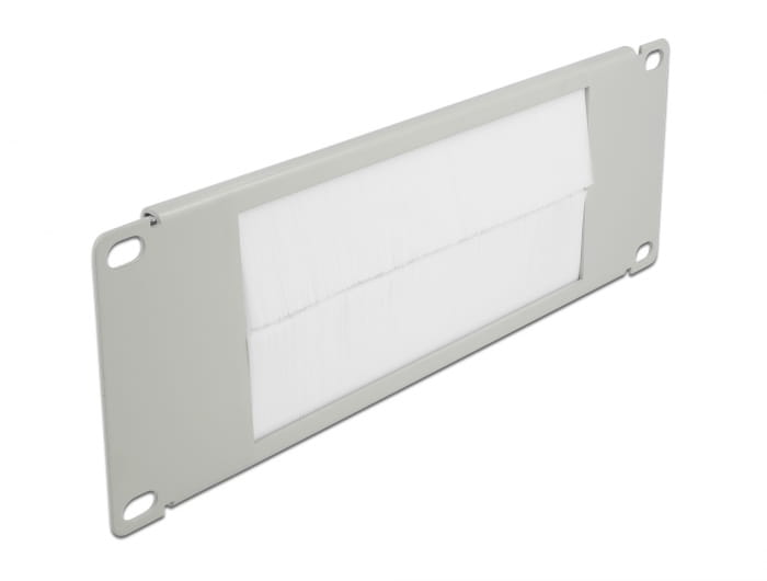 Delock Kabelführungspanel mit Bürste - Grau - 2U - 25.4 cm (10")