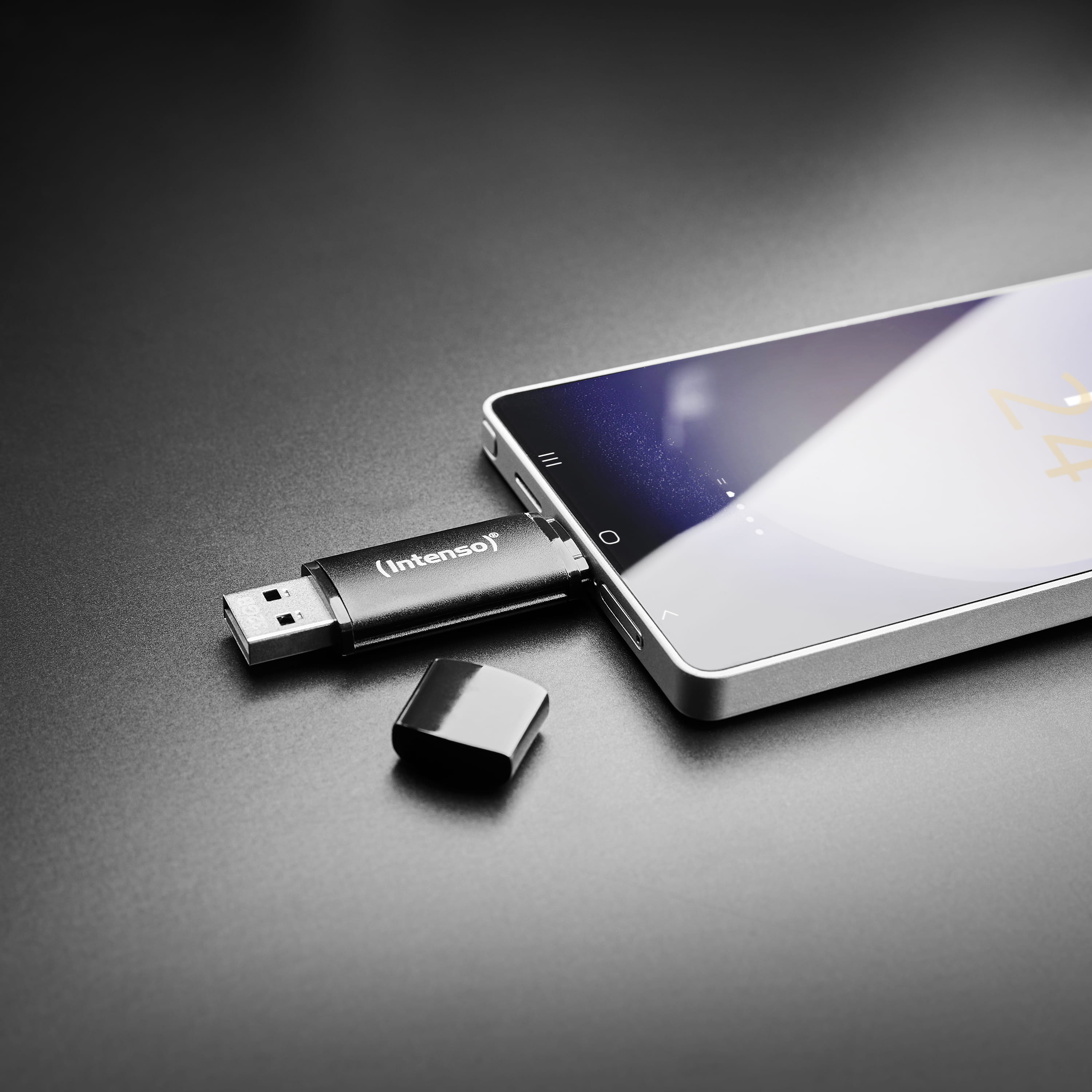 Intenso 3544490, 64 GB, USB Type-A / USB Type-C, 3.2 Gen 1 (3.1 Gen 1), 70 MB/s, Kappe, Schwarz