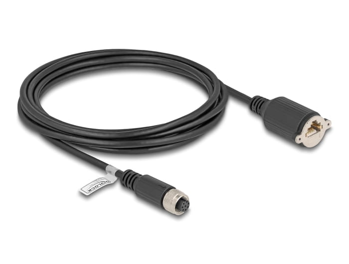Delock Netzwerkkabel - 8-polig M12-A (W) zu RJ-45 (W)