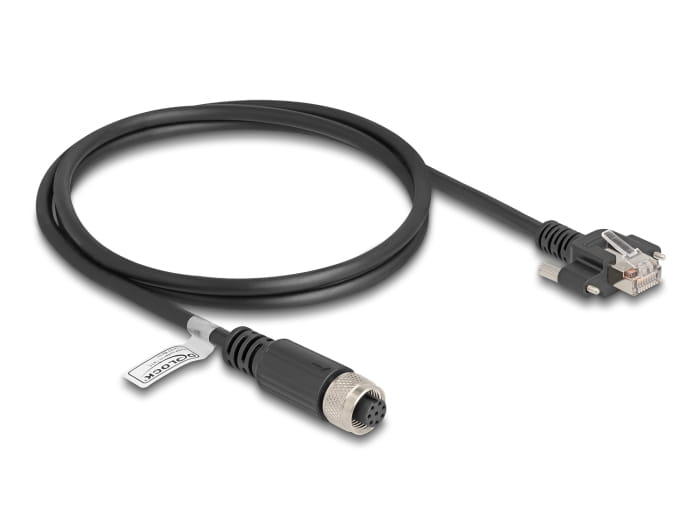 Delock Netzwerkkabel - 8-polig M12-A (W) zu RJ-45 (M)