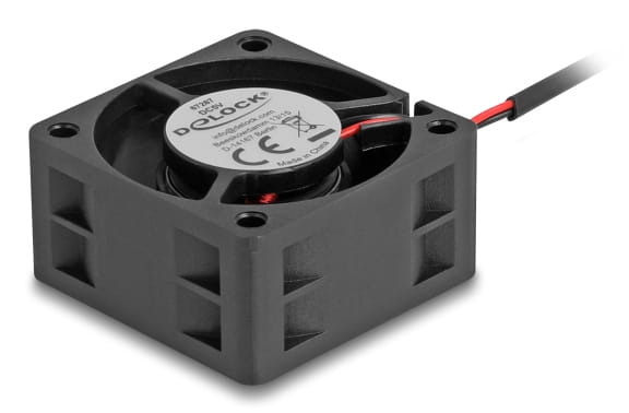 Delock Gehäuselüfter - axial - 40 mm - Schwarz