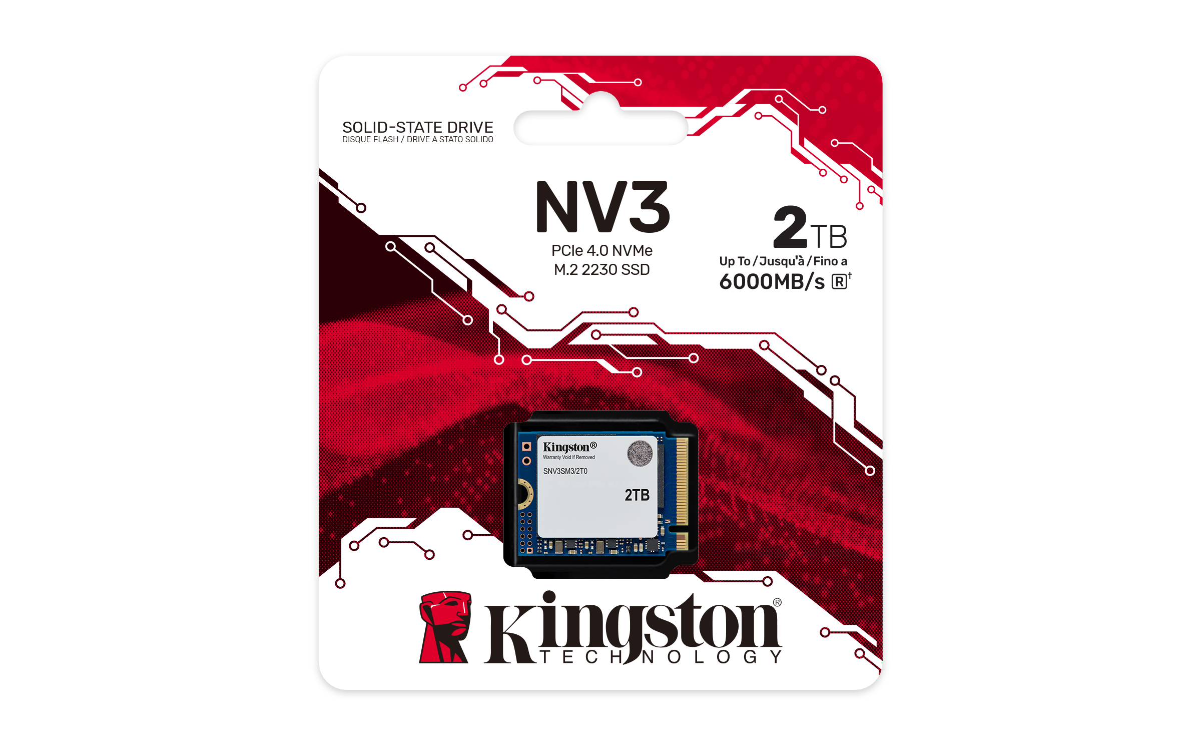 Kingston 2000G NV3 M.2 2230 NVMe SSD, 2 TB, M.2, 6000 MB/s