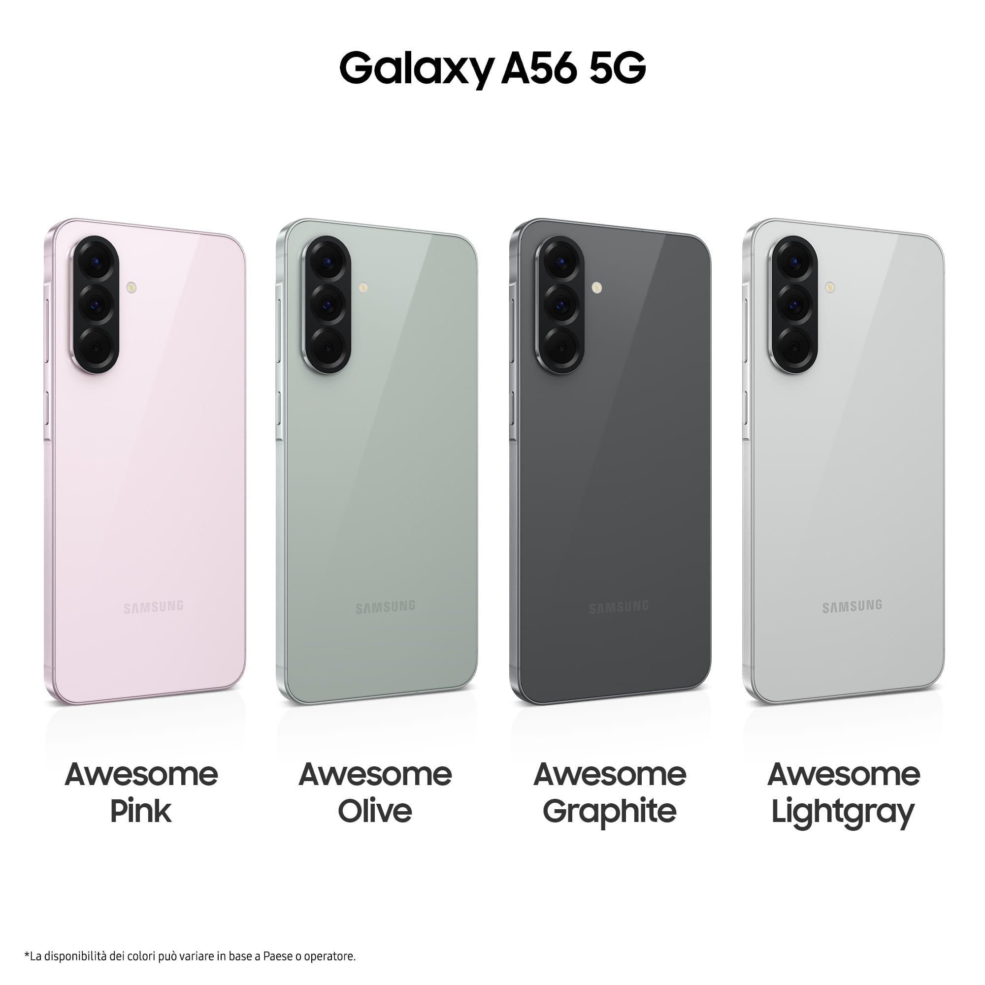 Samsung Galaxy A56 - 5G Smartphone - Dual-SIM - RAM 8 GB / Interner Speicher 256 GB - OLED-Display - 6.7" - 2340 x 1080 Pixel (120 Hz)