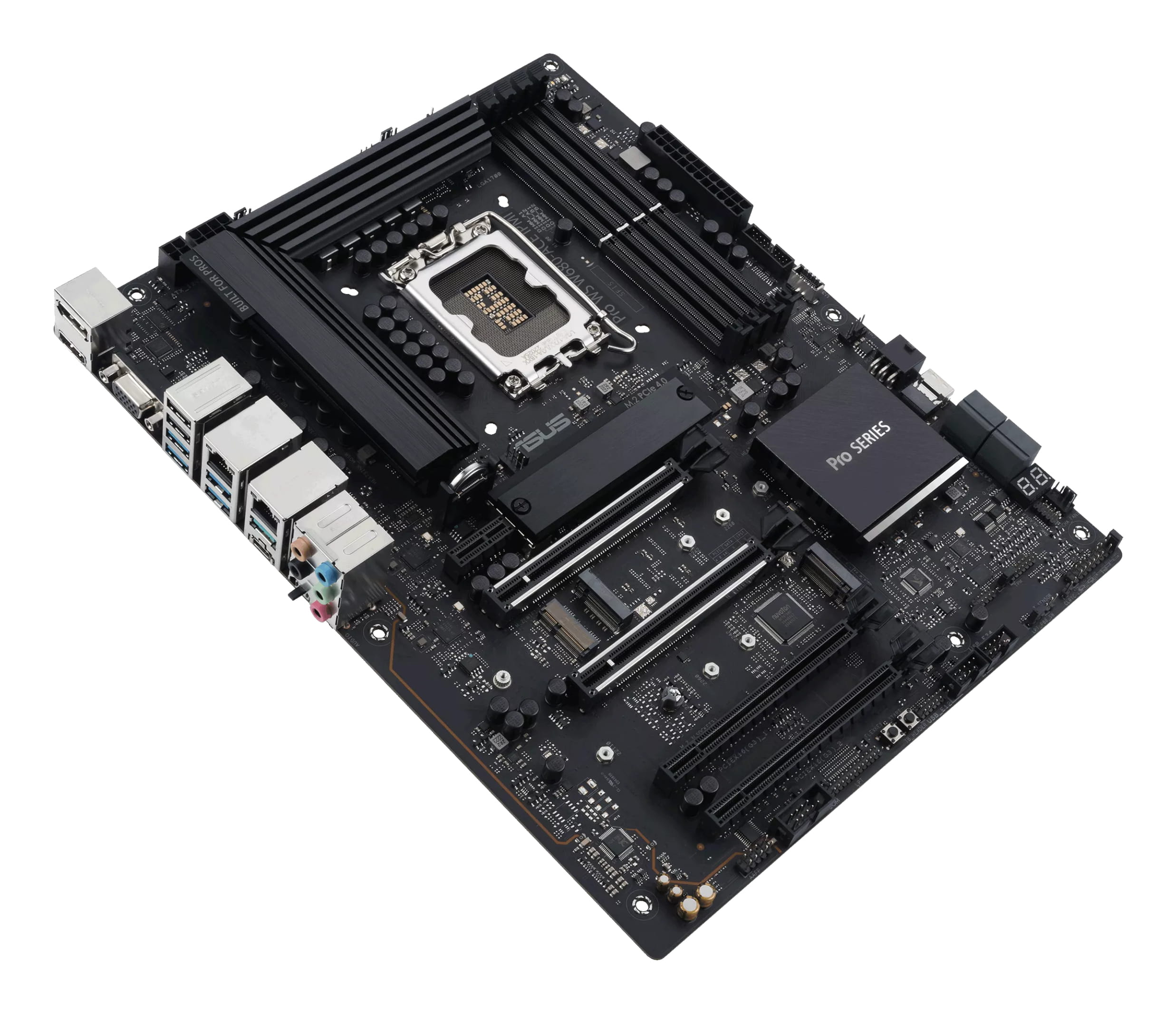 ASUS Pro WS W680-ACE IPMI - Motherboard - ATX - LGA1700 Sockel - W680 Chipsatz - USB-C 3.2 Gen2, USB 3.2 Gen 1, USB-C 3.2 Gen 2x2, USB 3.2 Gen 2 - 2 x 2.5 Gigabit LAN - Onboard-Grafik (CPU erforderlich)