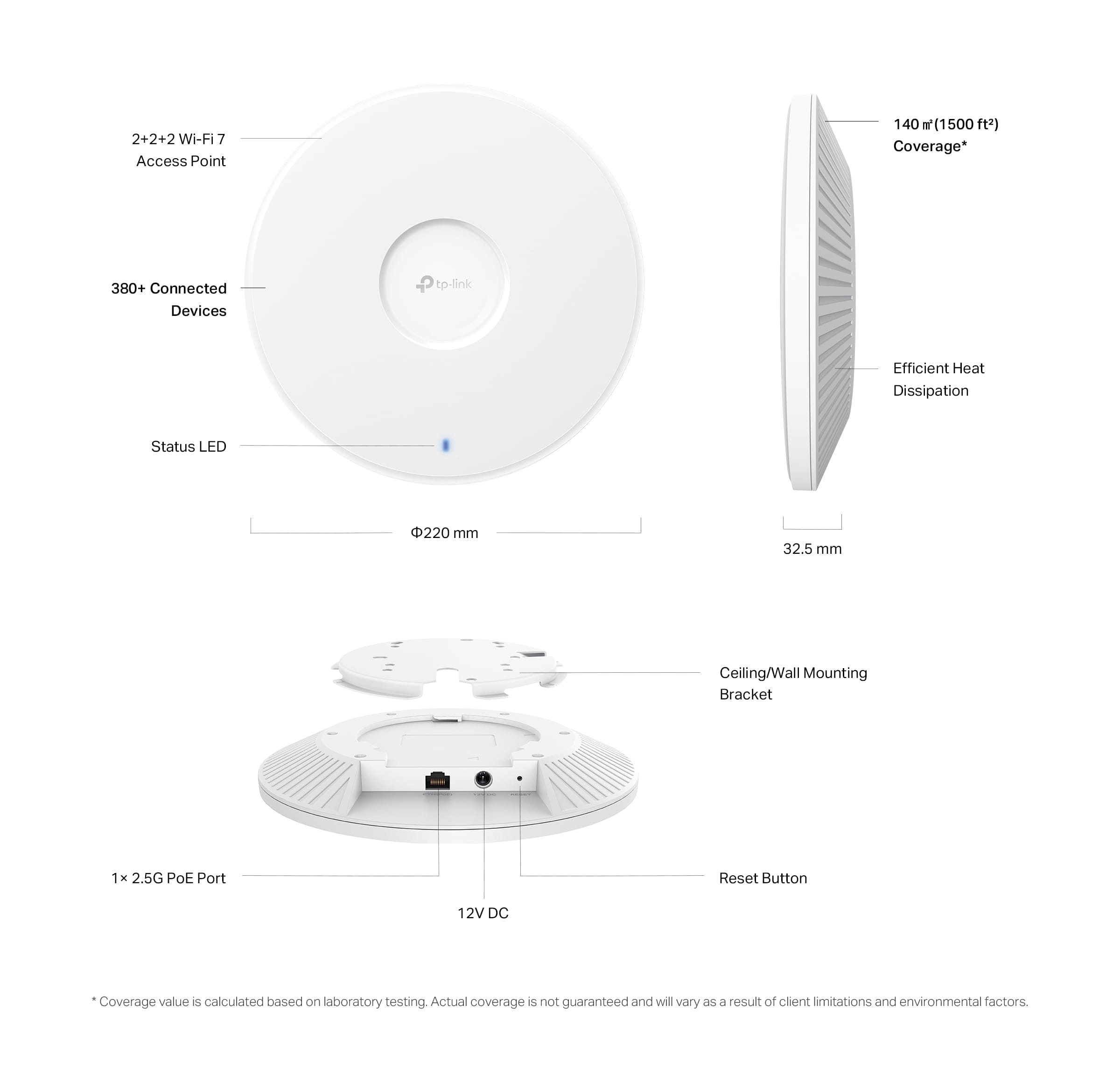 TP-LINK Omada EAP772 Acces Point WiFi 7 PoE - kein Netzteil