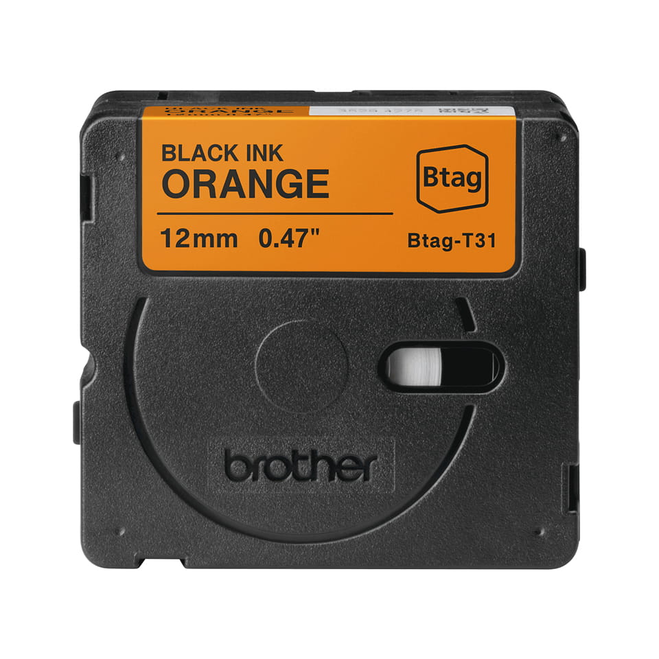 Brother BTAG-T31 - Schwarz auf Orange - Rolle (1,2 cm x 4 m)