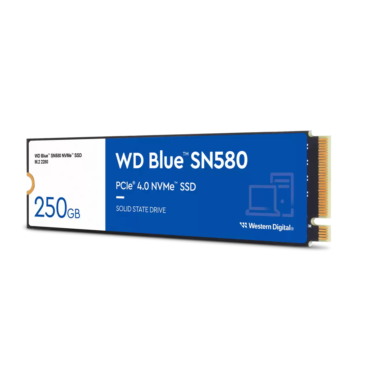 WD Blue SN580 WDS500G3B0E - SSD - 500 GB - intern - M.2 2280 - PCIe 4.0 x4 (NVMe)