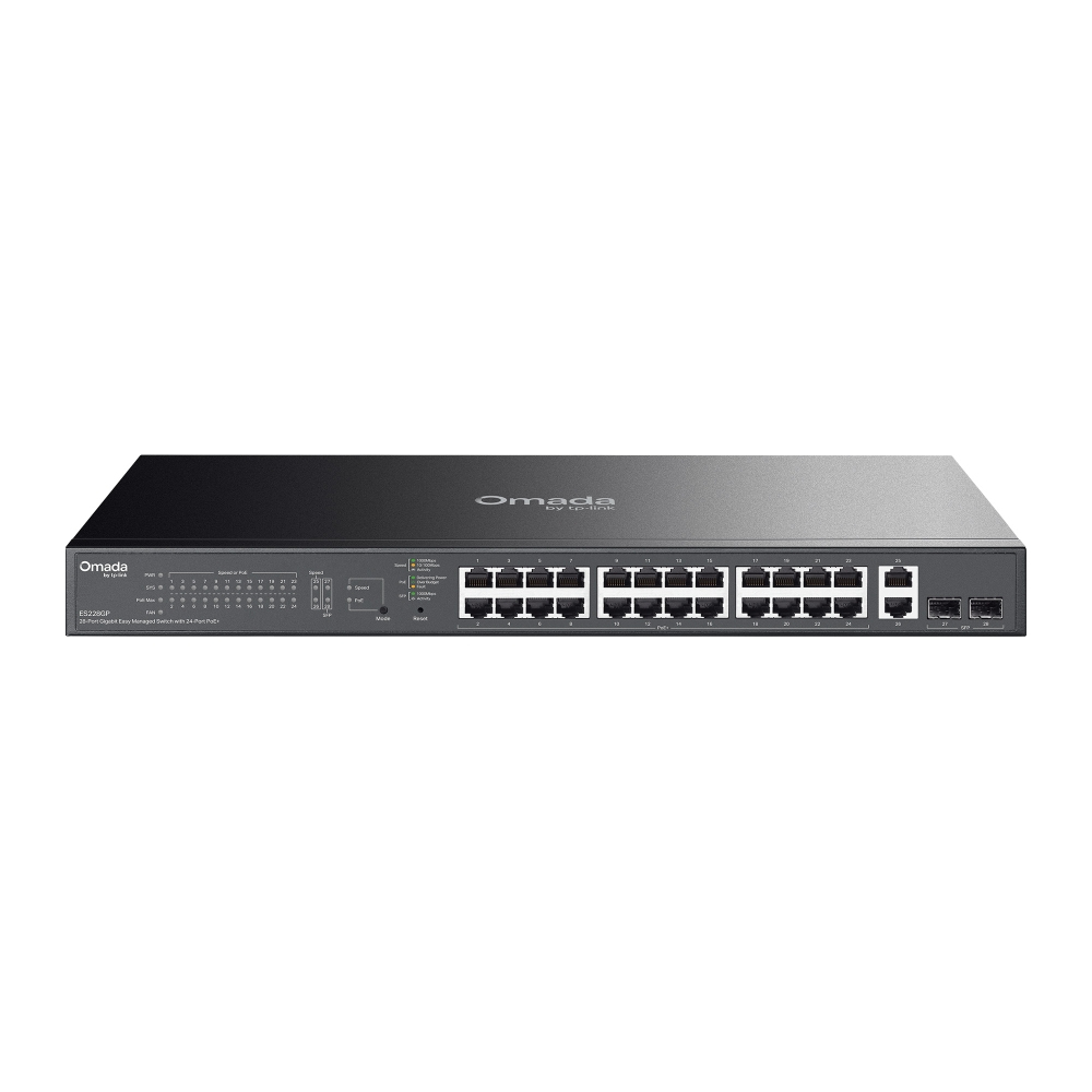 TP-LINK Omada ES228GP V1 - Switch - managed - 26 x 10/100/1000 (PoE+)