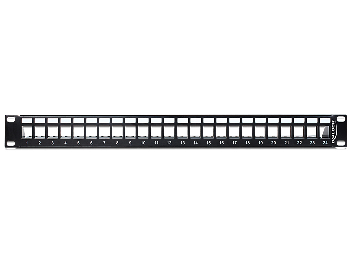 Delock Keystone Patch Panel - Patch Panel - Schwarz - 1U - 48.3 cm (19")