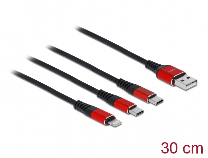 Delock 3 in 1 - Kabel nur zum Laden - USB männlich