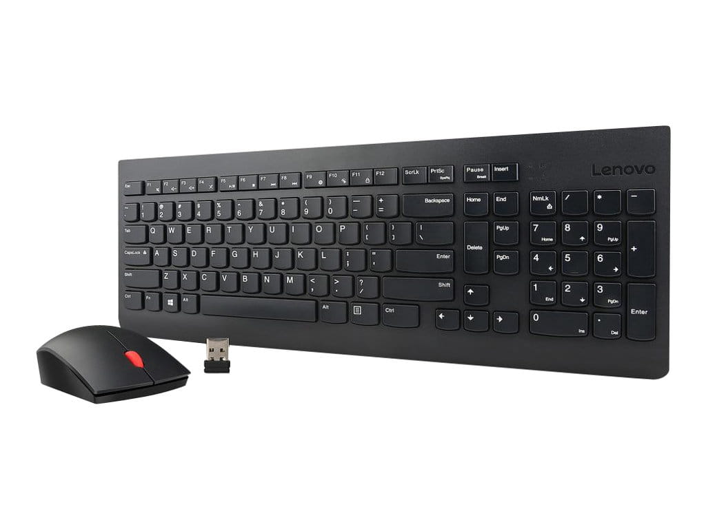 Lenovo Essential Wireless Combo - Tastatur-und-Maus-Set - kabellos - 2.4 GHz - Belgien Englisch - für S510; ThinkCentre M700; M71X; M810; M910; ThinkPad L470; T470; X1 Carbon (5th Gen)
